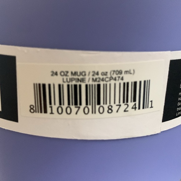 Hydro Flask 24oz Mug ‘lupine’ color. NWT, never used & with instruction pamphlet - Picture 4 of 4